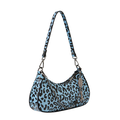 Blueberry Cheetah Shoulder Bag