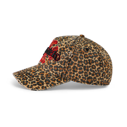 MotoCross Strapback Hat - Leopard