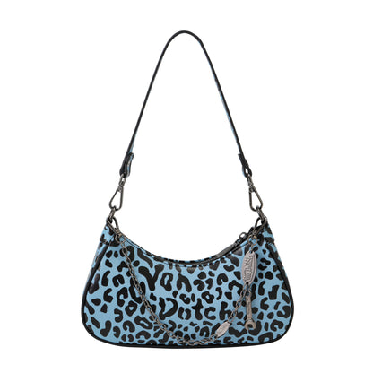 Blueberry Cheetah Shoulder Bag