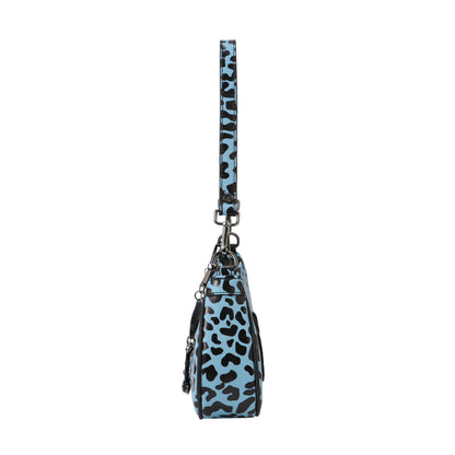 Blueberry Cheetah Shoulder Bag