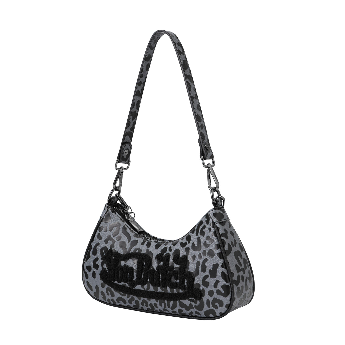 Von Dutch Grey Cheetah Shoulder Bag