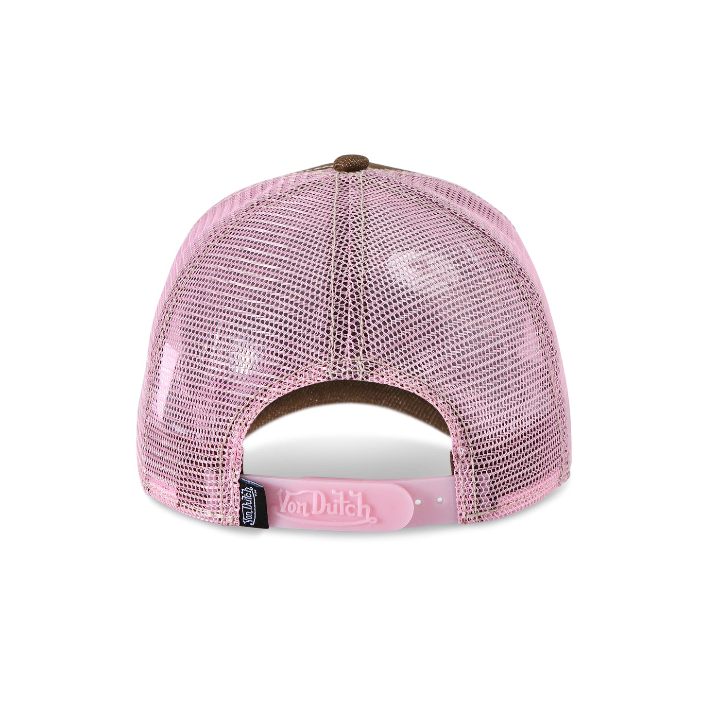 Rhinestone Trucker Hat - Brown with Pink Rhinestones