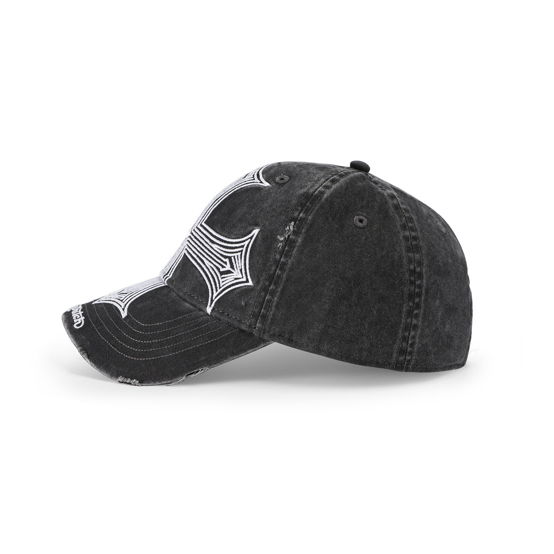 Denim Lowrider Strapback Hat - Black & White — image 2