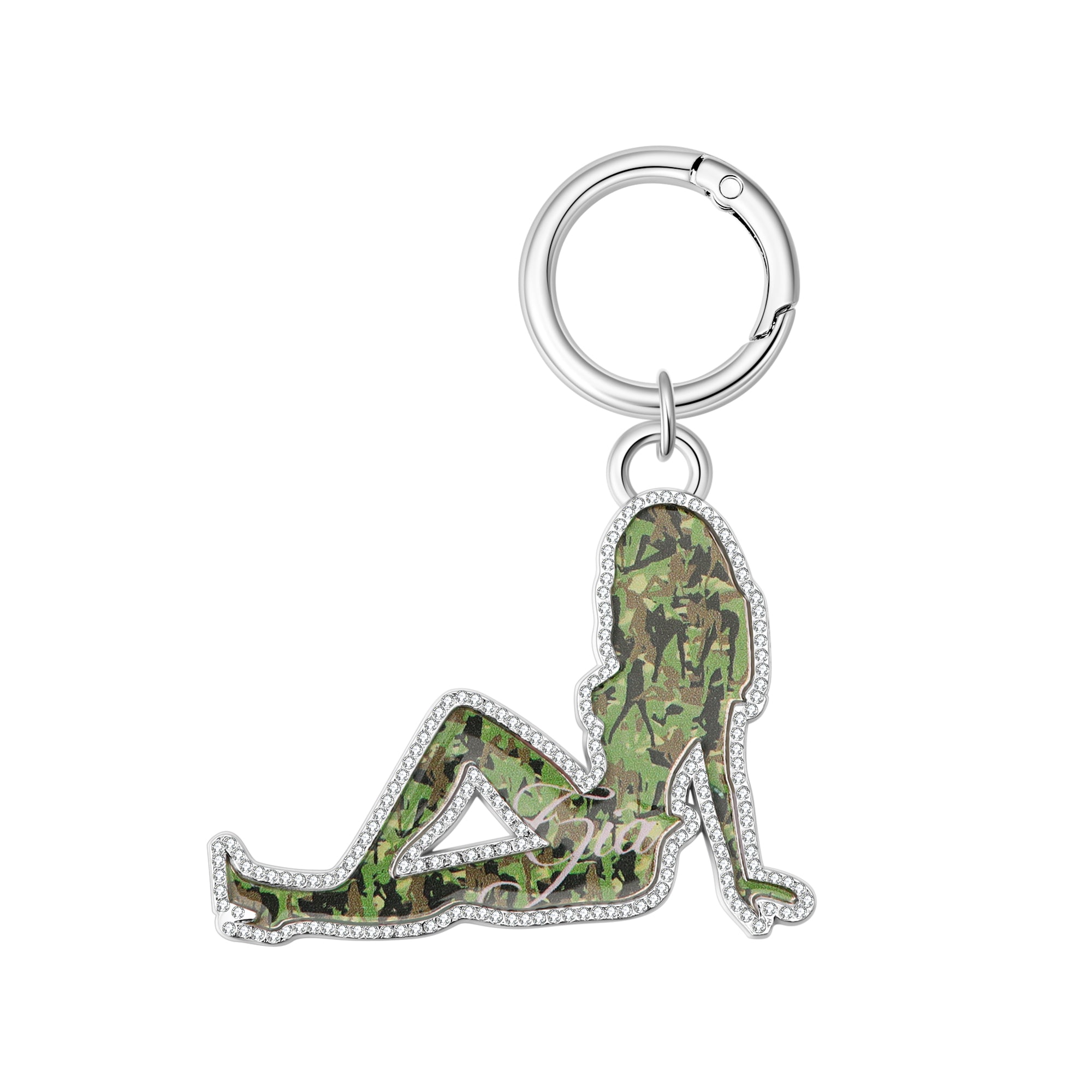 I.AM.GIA X VON DUTCH GIRL KEYCHAIN - CAMO