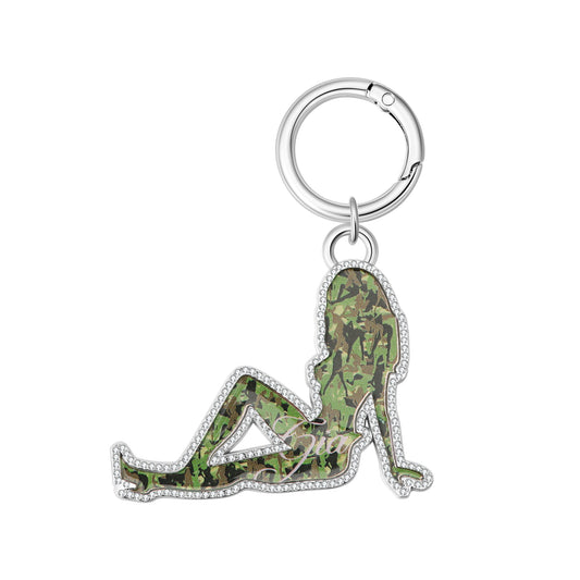 I.AM.GIA X VON DUTCH GIRL KEYCHAIN - CAMO