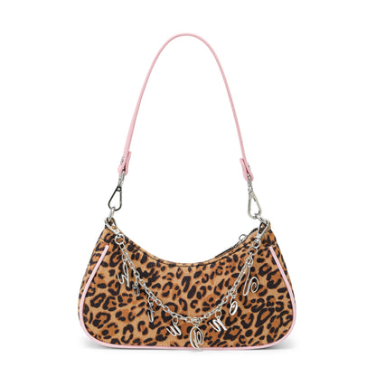 Pink Leopard Shoulder Bag