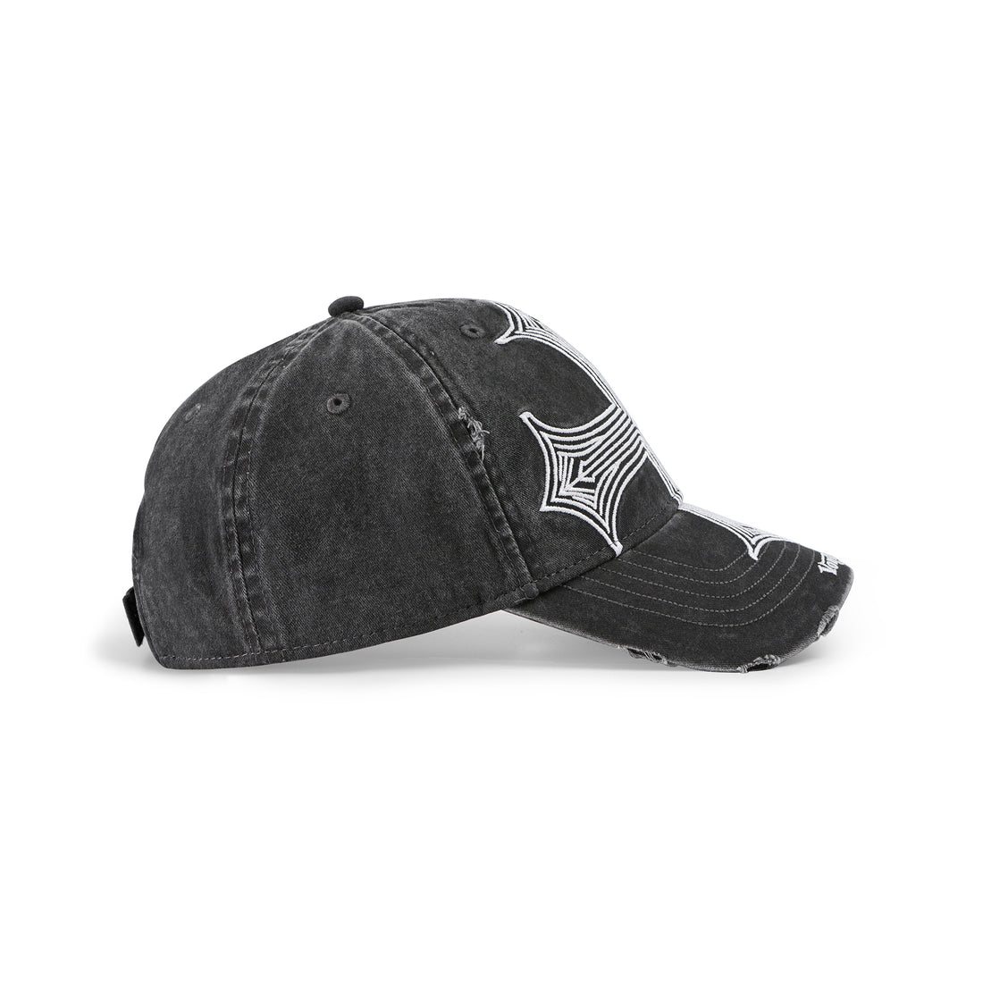 Denim Lowrider Strapback Hat - Black & White — image 3