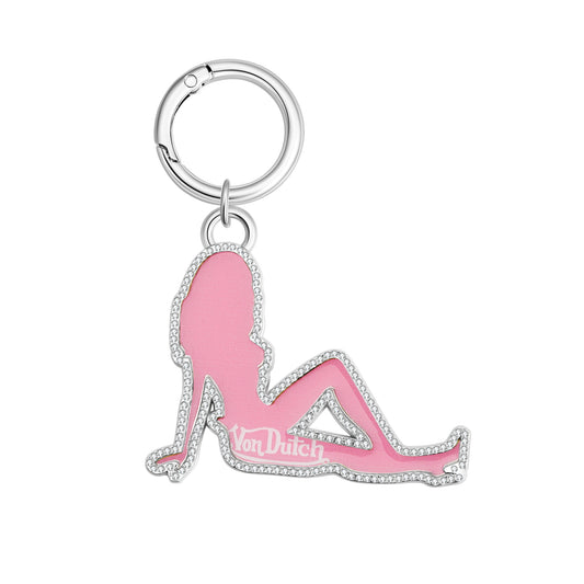 I.AM.GIA X VON DUTCH GIRL KEYCHAIN - LEOPARD