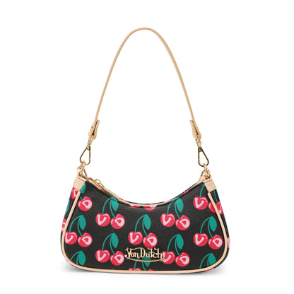 Cherries Shoulder Bag - Black
