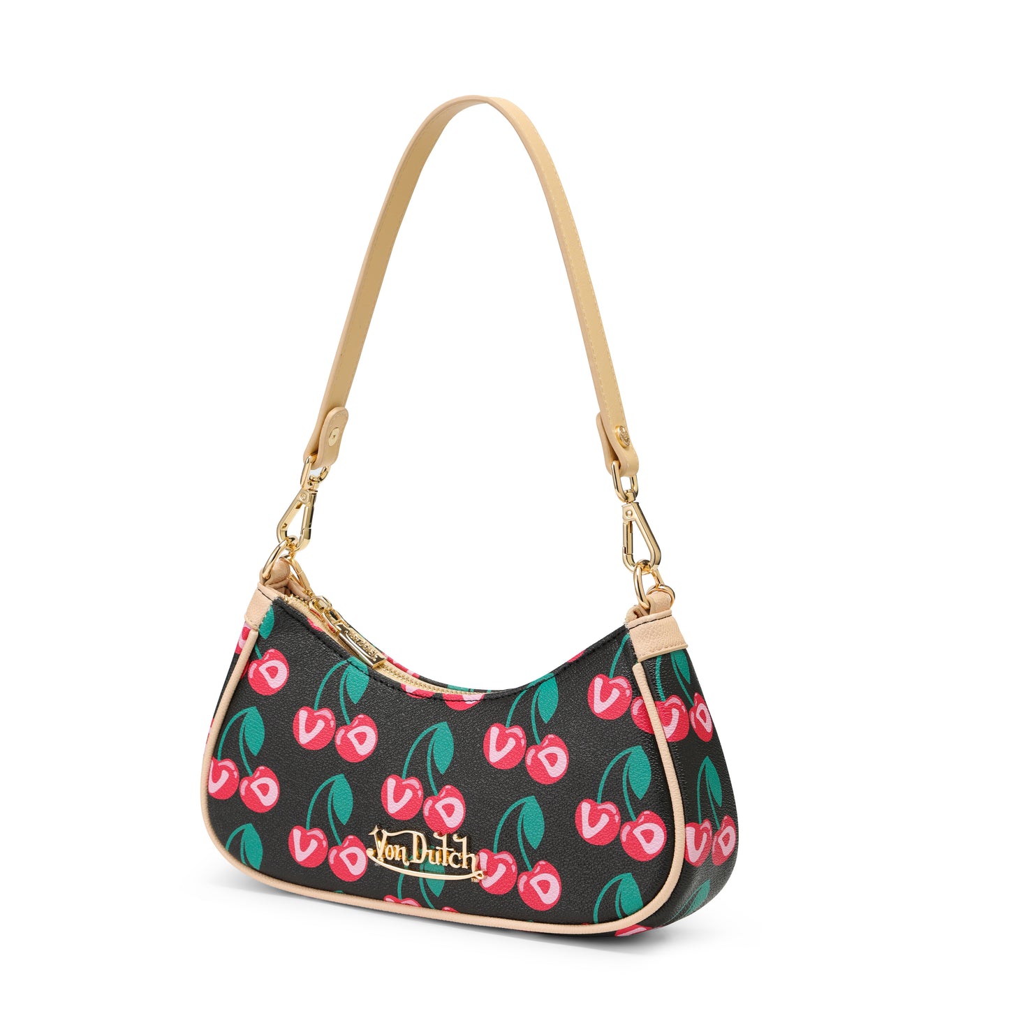 Cherries Shoulder Bag - Black