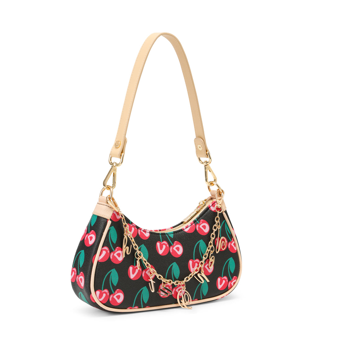 Cherries Shoulder Bag - Black