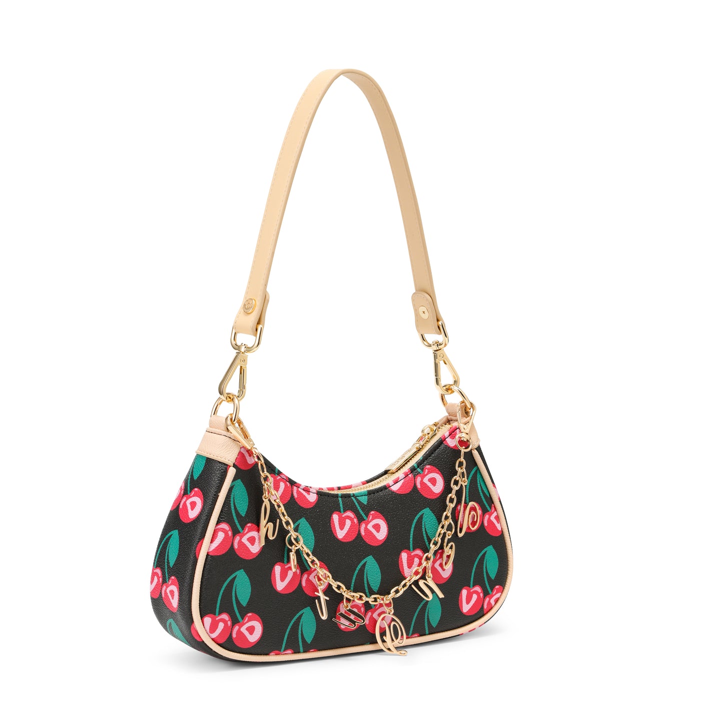 Cherries Shoulder Bag - Black