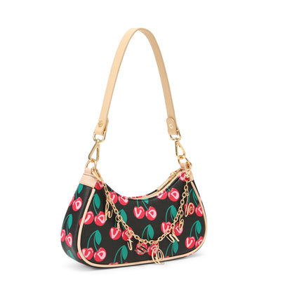 Cherries Shoulder Bag - Black