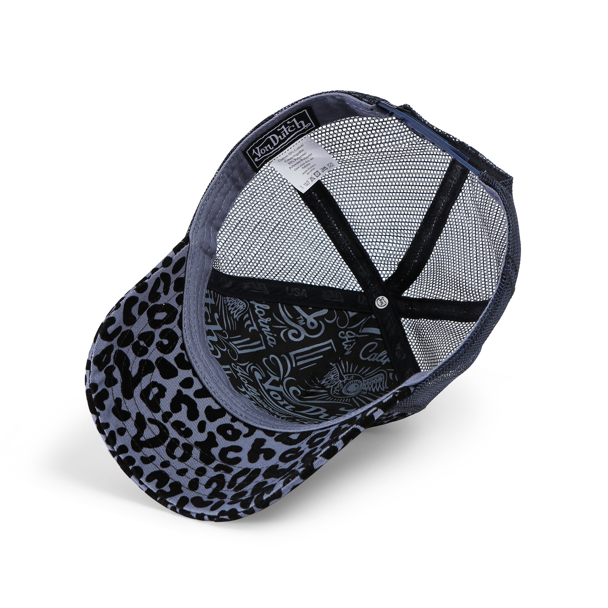 Blueberry Cheetah Velvet Trucker Hat