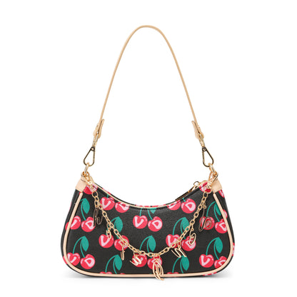 Cherries Shoulder Bag - Black