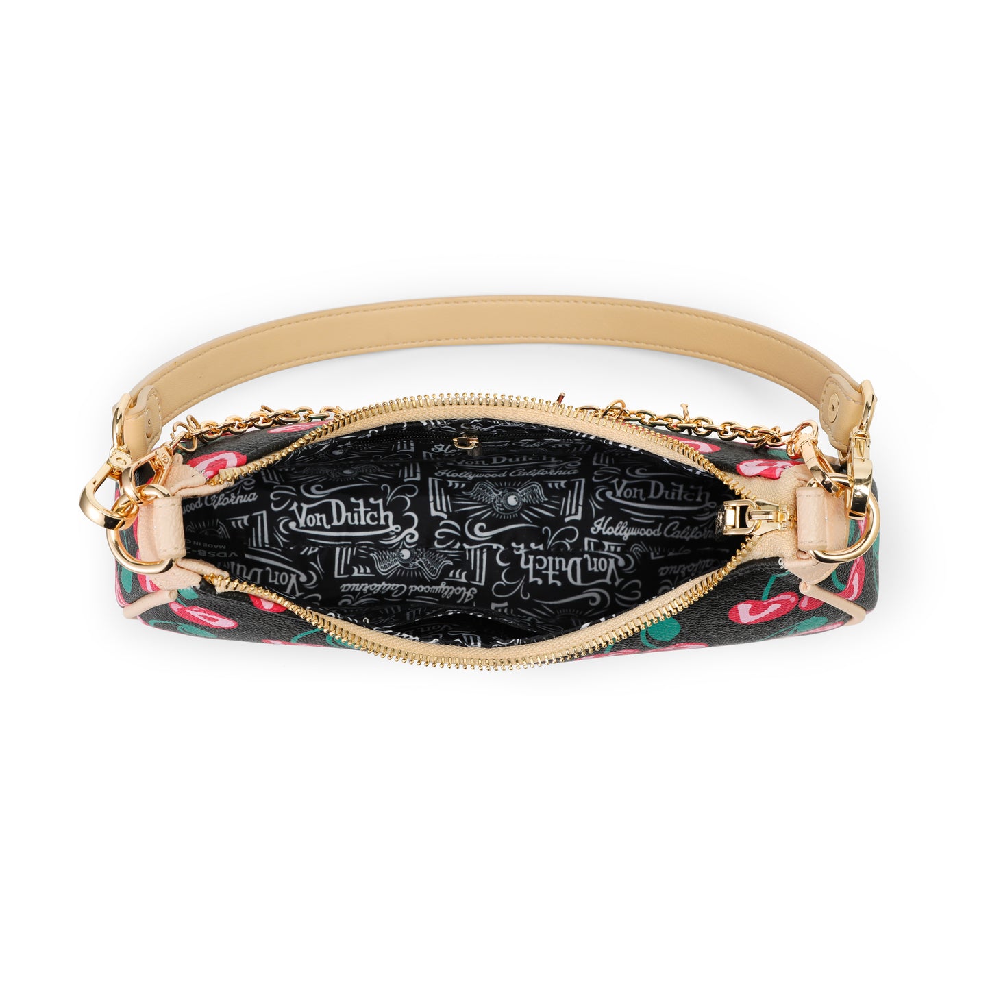 Cherries Shoulder Bag - Black