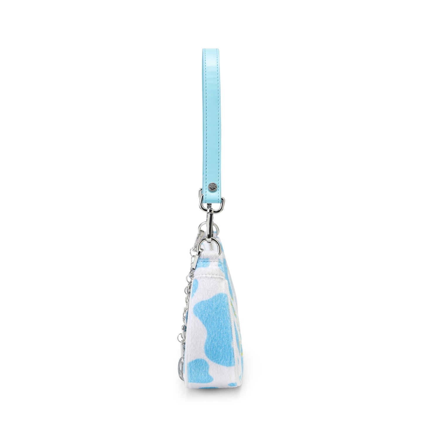 Light Blue Cow Print Shoulder Bag