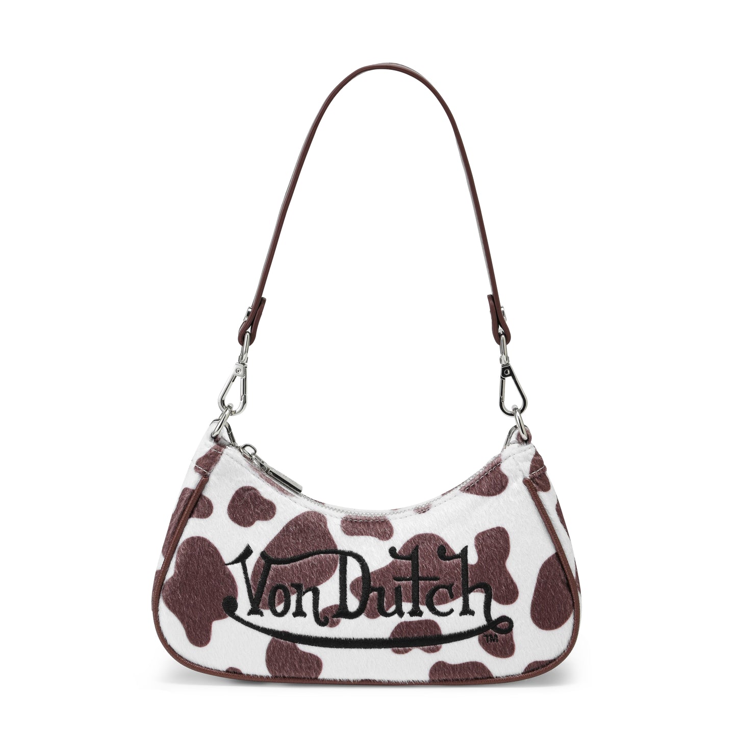 Brown Cow Print Shoulder Bag