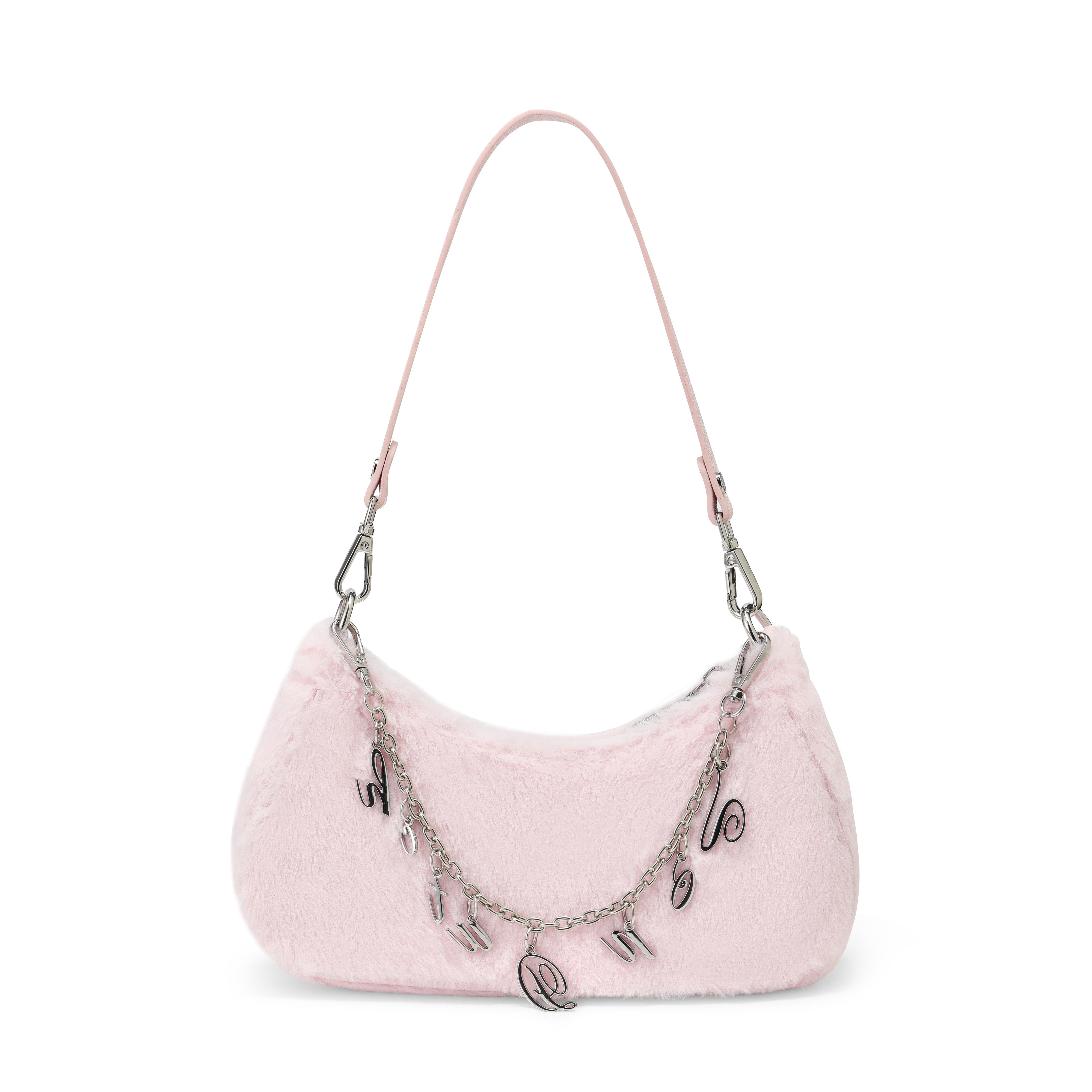 Pink Furry Shoulder Bag | Von Dutch