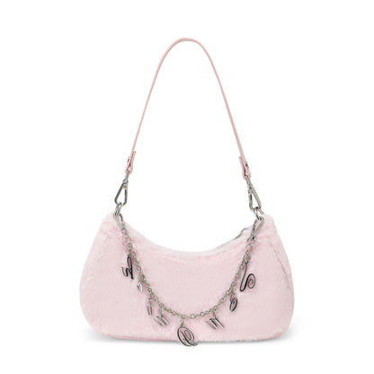 Pink Furry Shoulder Bag