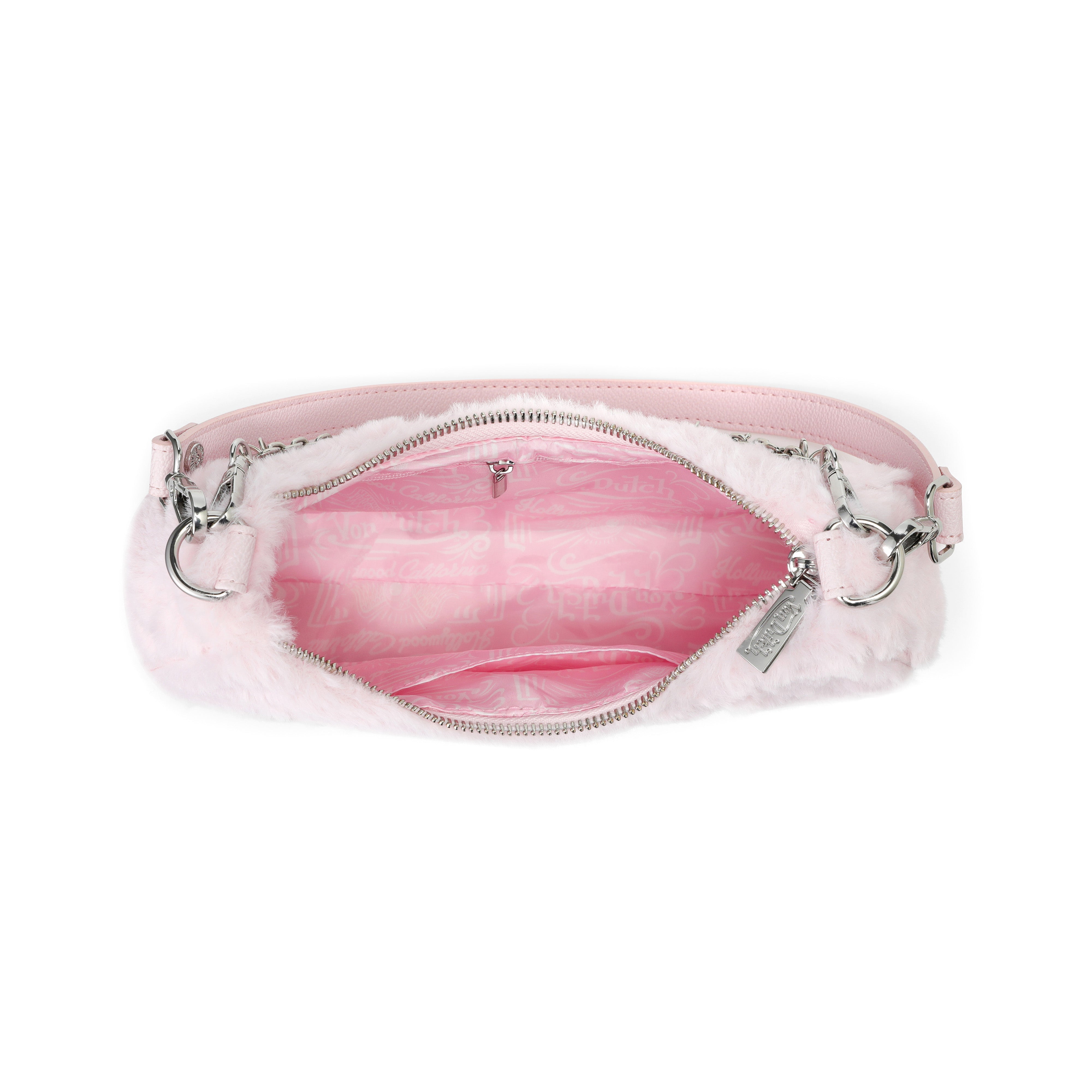 Pink Furry Shoulder Bag | Von Dutch