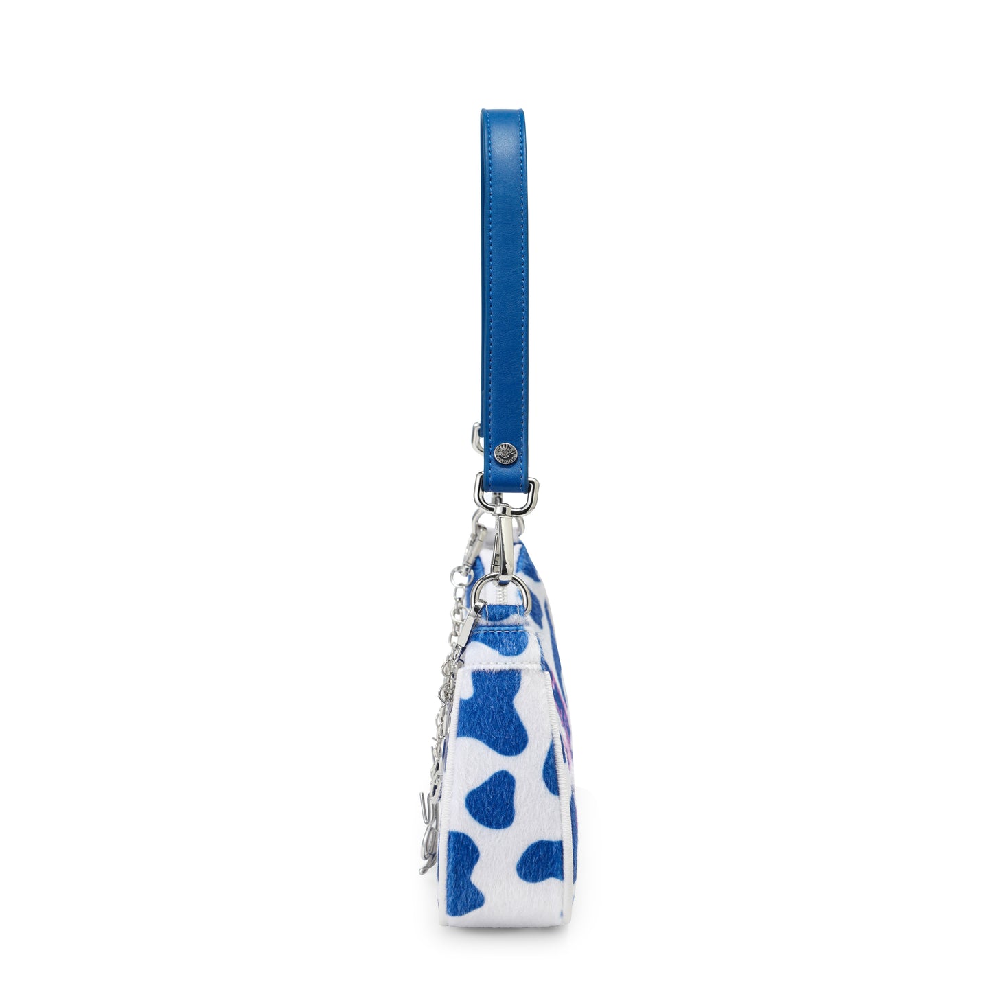 Blue Cow Print Shoulder Bag