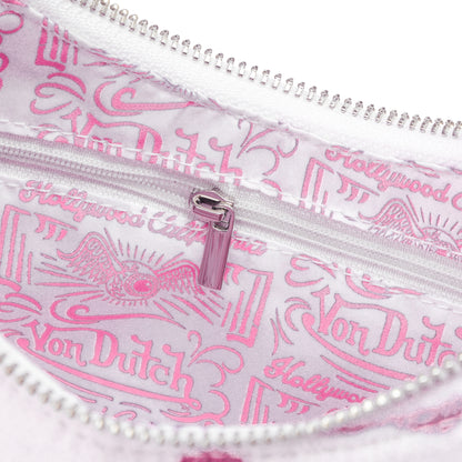 Pink Cow Print Shoulder Bag