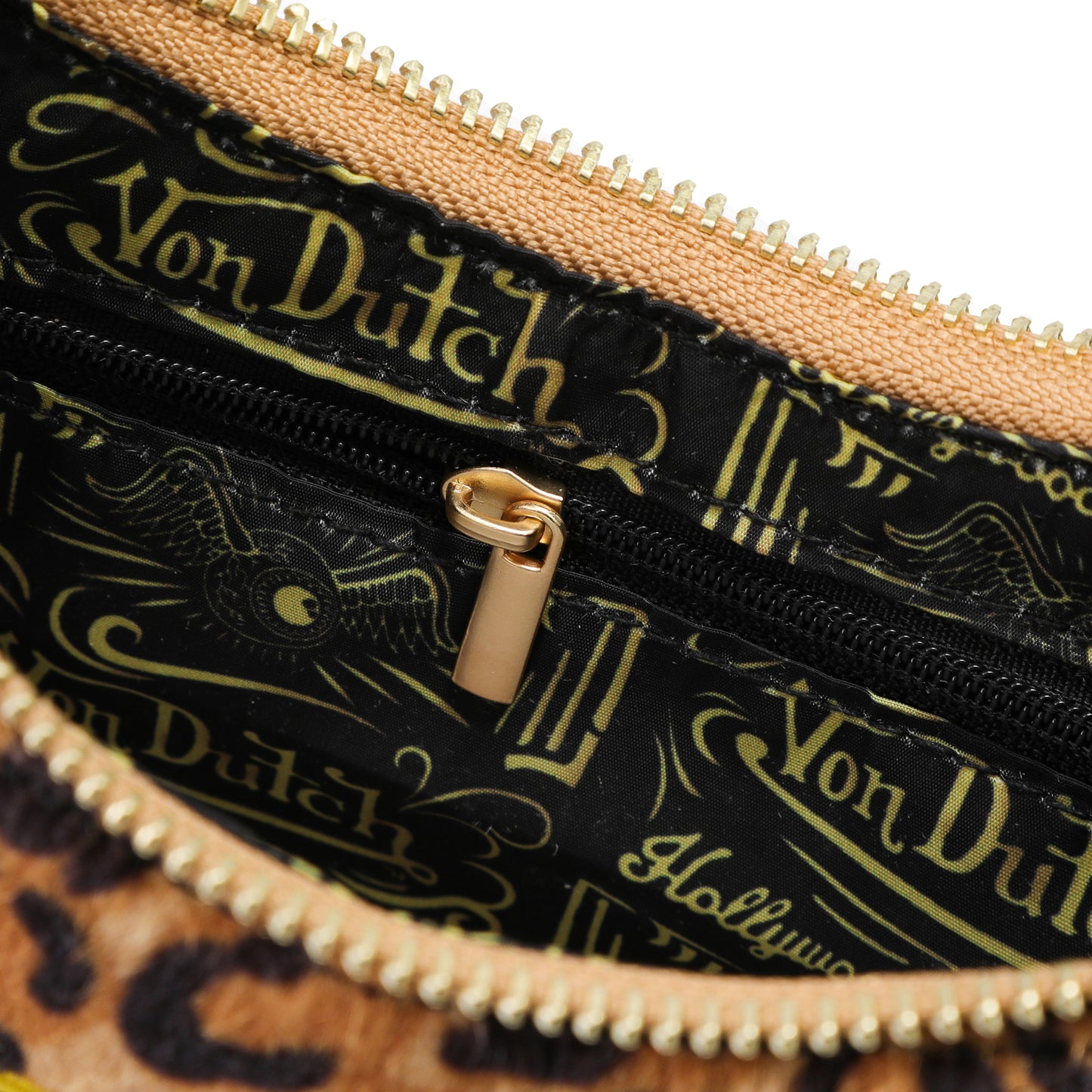 Gold Leopard Shoulder Bag