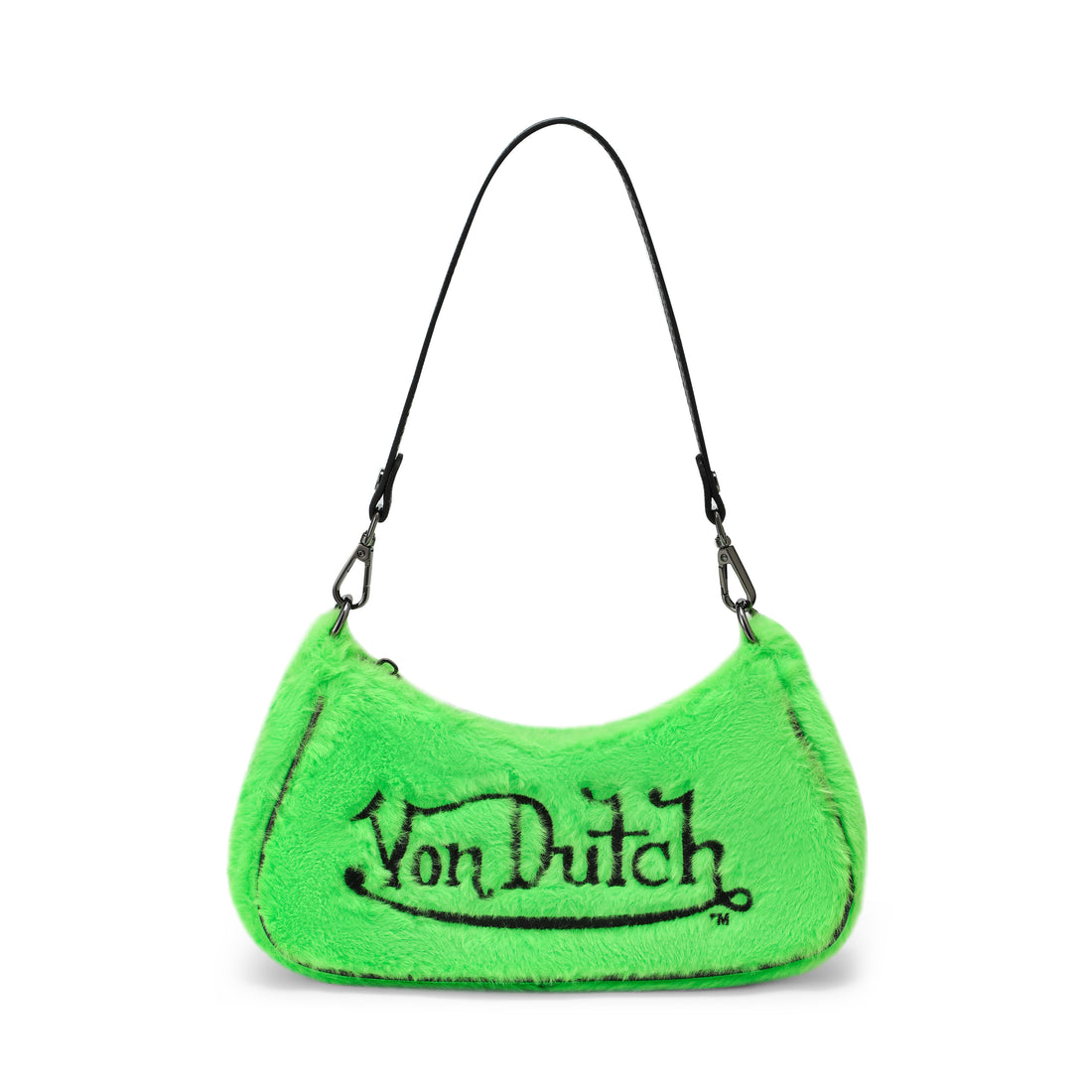 Green Furry Shoulder Bag