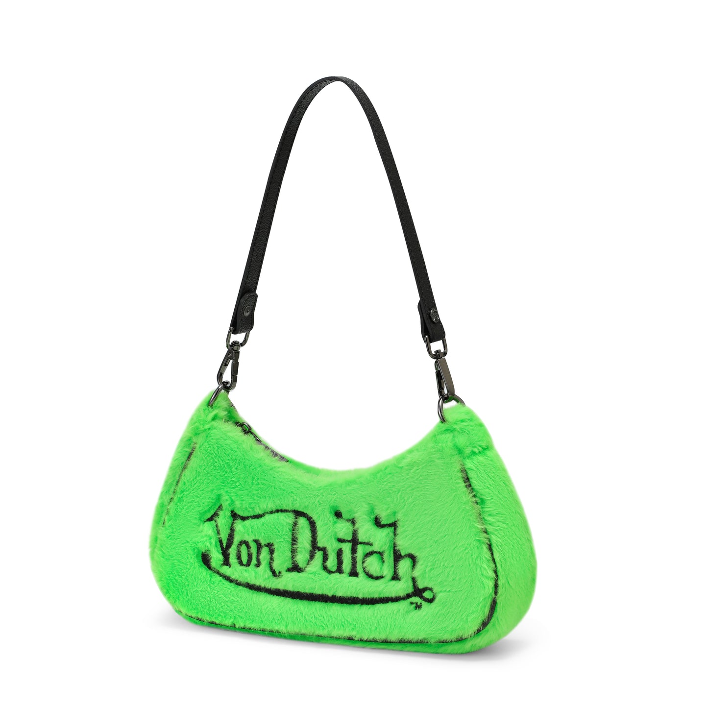 Green Fur Shoulder Bag