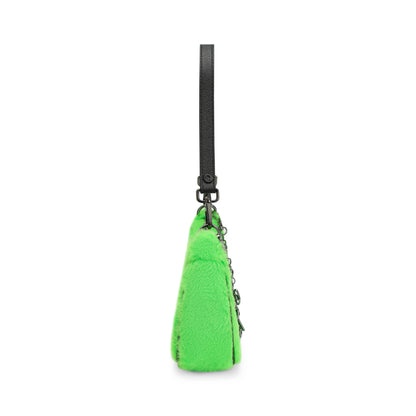 Green Fur Shoulder Bag