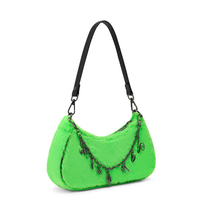 Green Fur Shoulder Bag