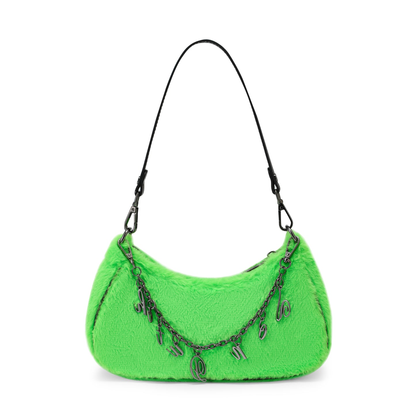 Green Fur Shoulder Bag