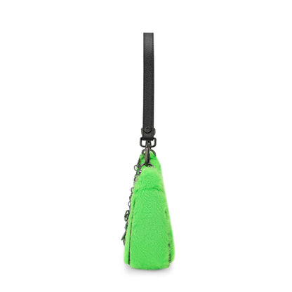 Green Fur Shoulder Bag