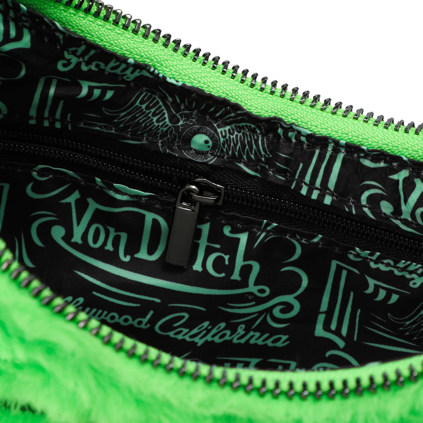 Green Fur Shoulder Bag