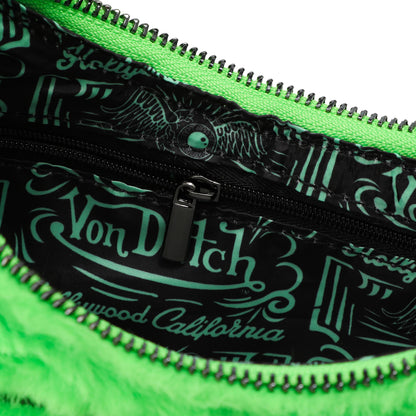 Green Fur Shoulder Bag