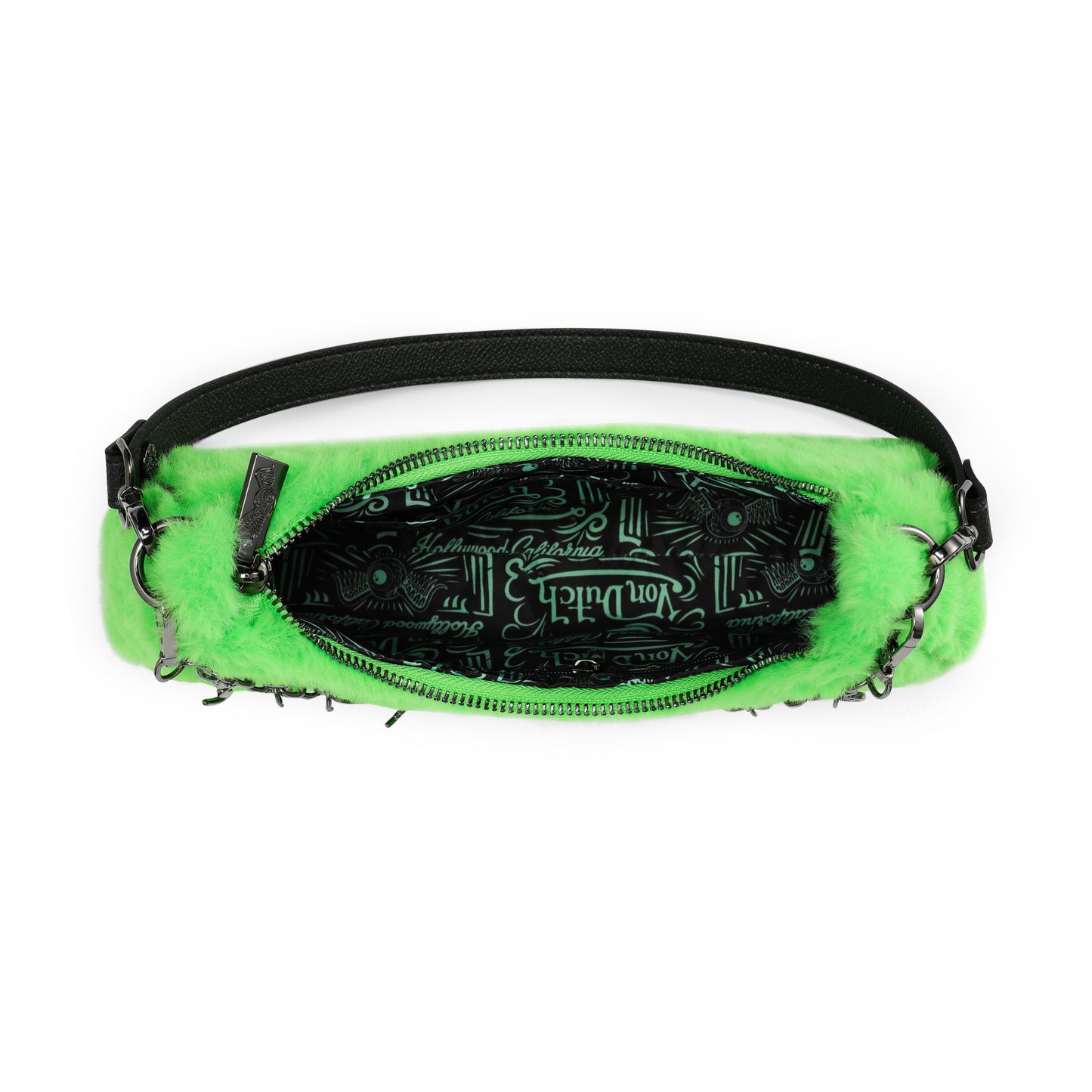 Green Fur Shoulder Bag