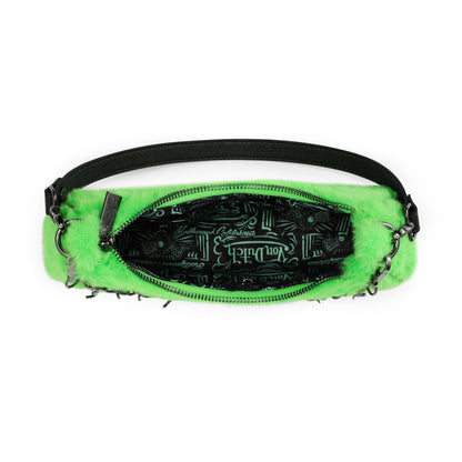 Green Fur Shoulder Bag