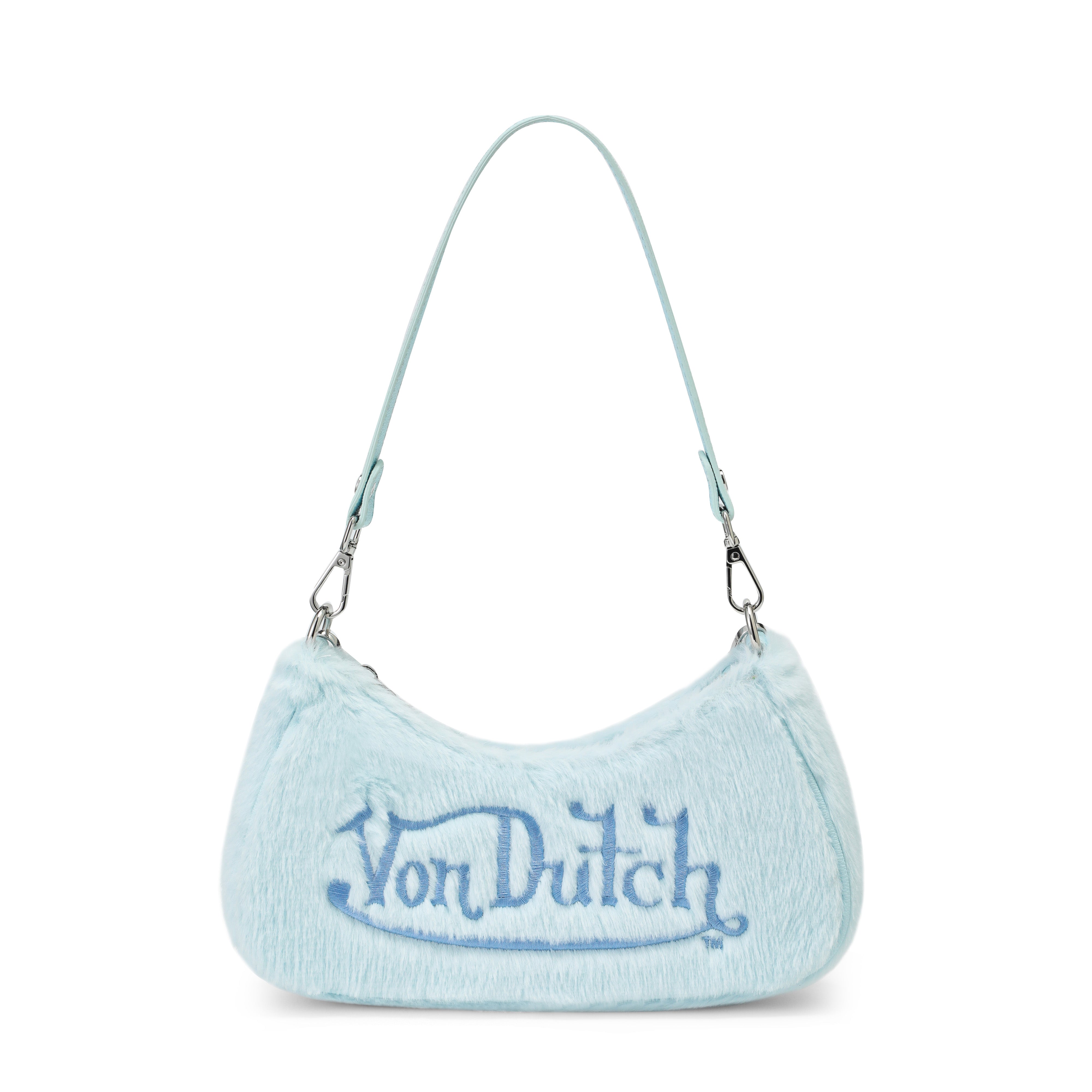 レア　Von Dutch バッグ　ブルー　ホワイト Blue Furry Shoulder Bag | Von Dutch