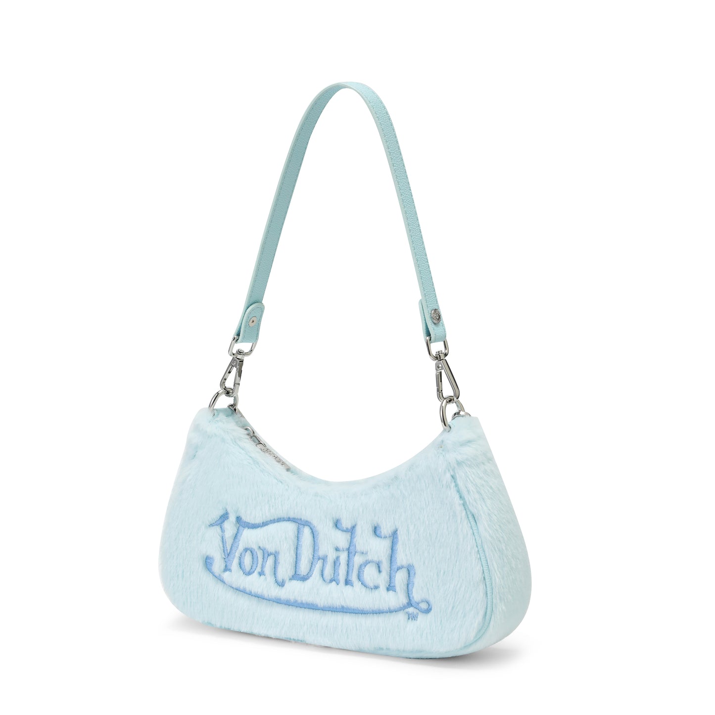 Blue Furry Shoulder Bag