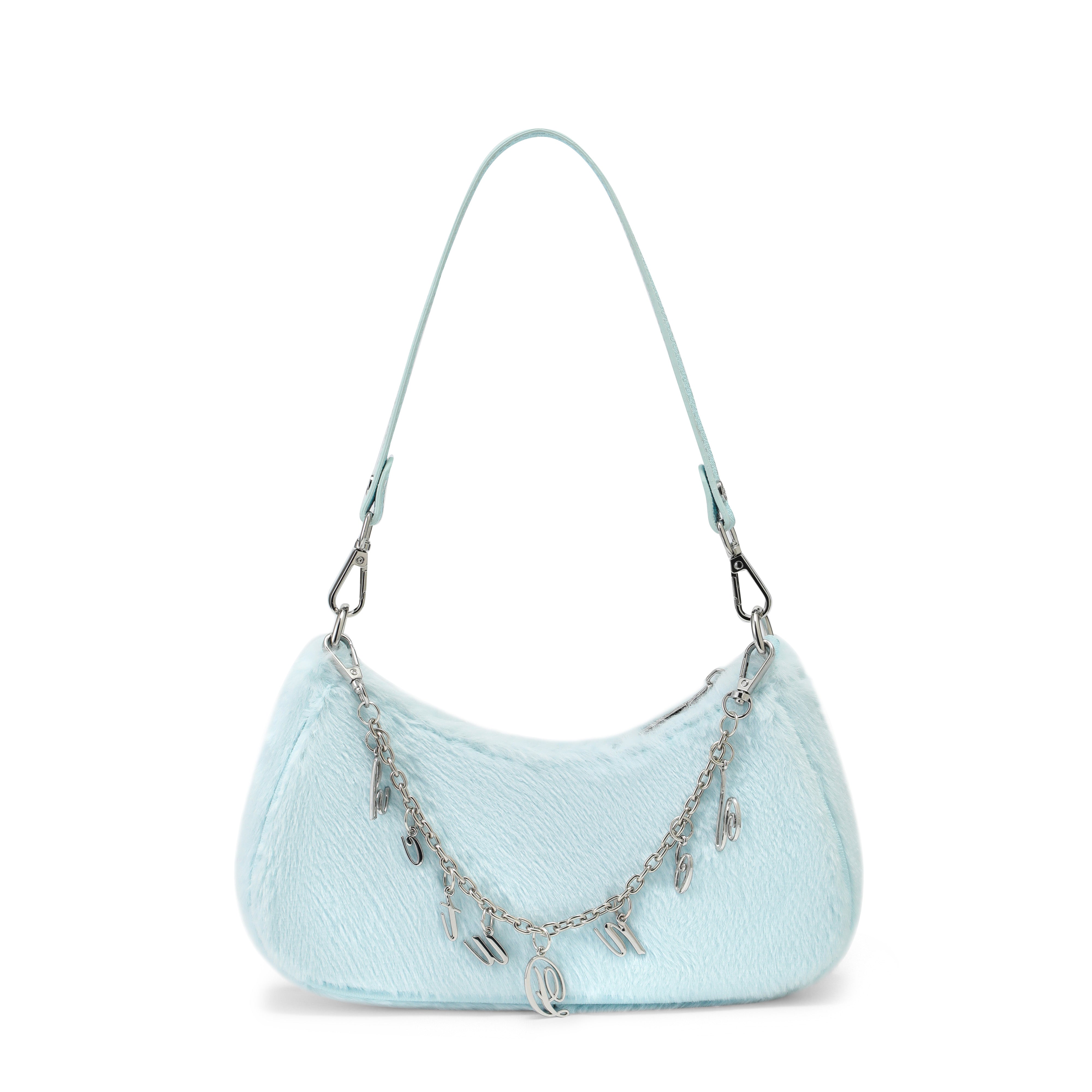 Blue Furry Shoulder Bag | Von Dutch