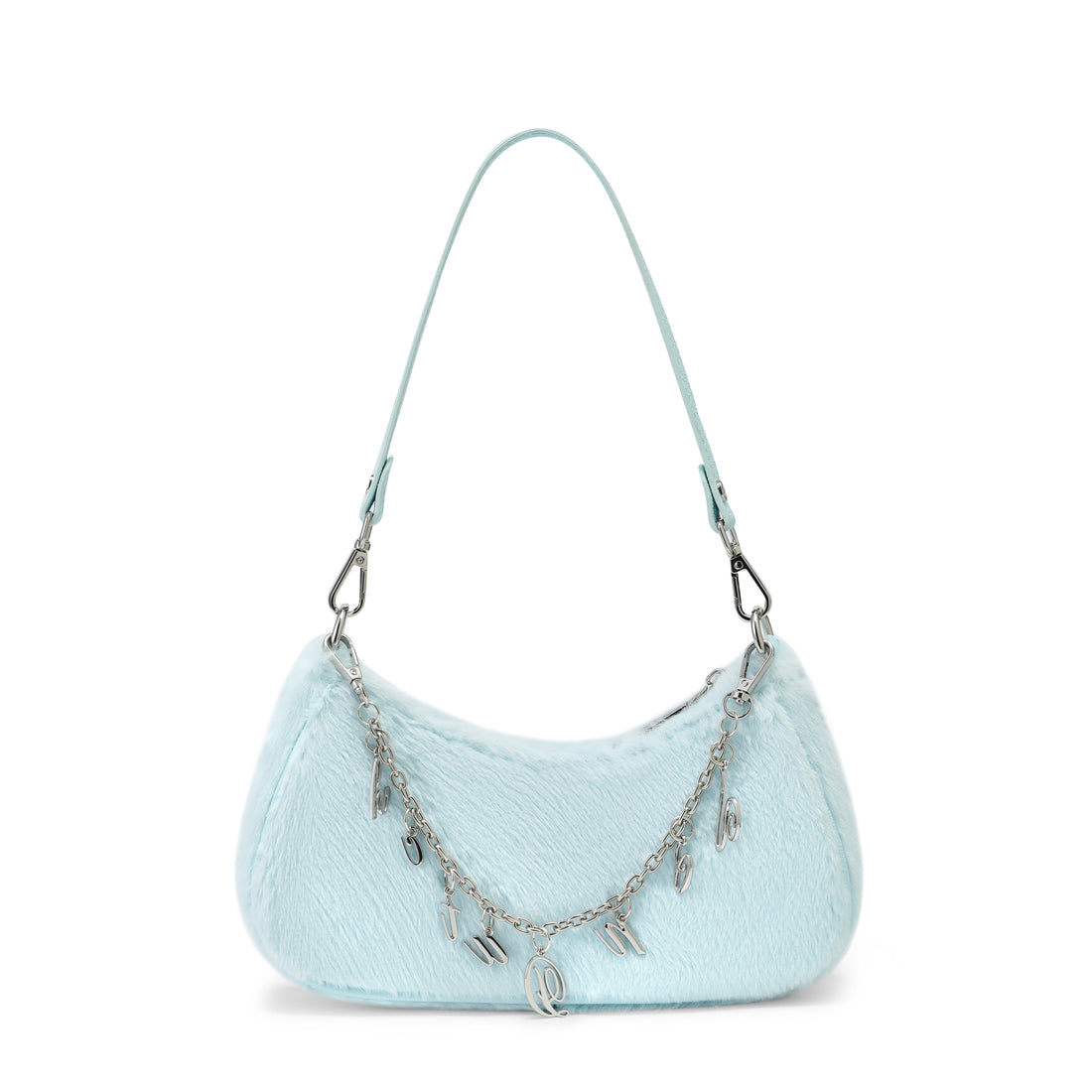 Blue Furry Shoulder Bag