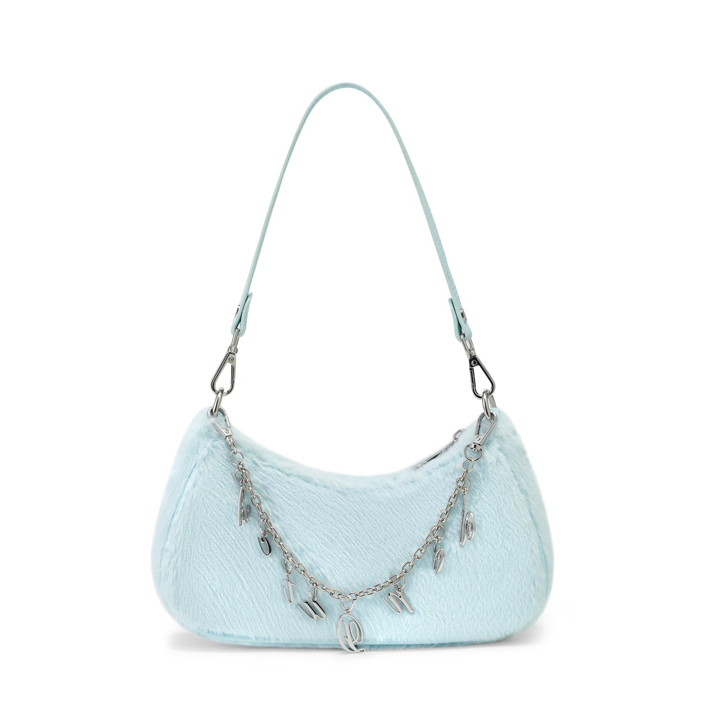Blue Furry Shoulder Bag
