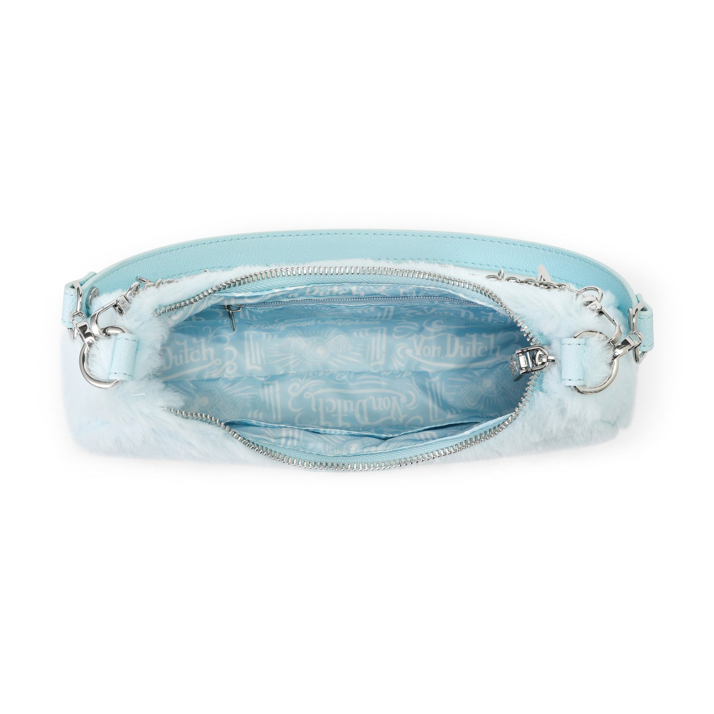 Blue Furry Shoulder Bag
