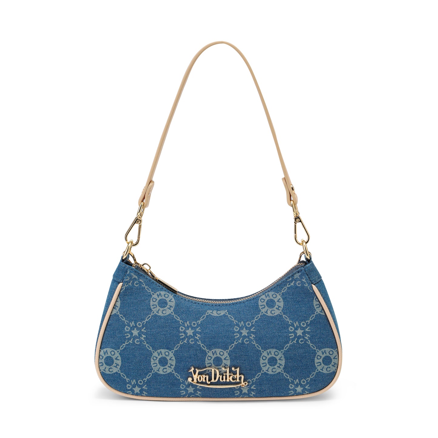 Monogram Denim Shoulder Bag