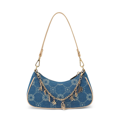 Monogram Denim Shoulder Bag
