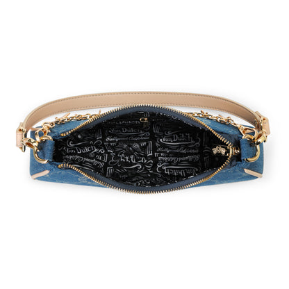 Monogram Denim Shoulder Bag