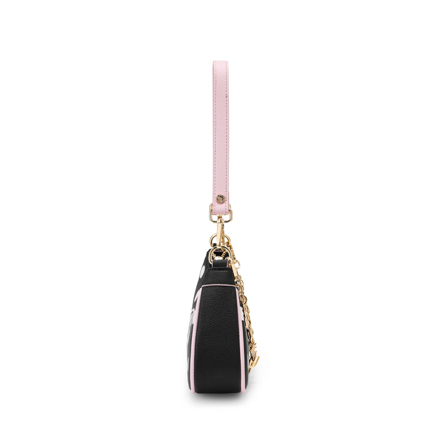 Black Polk A Dot Shoulder Bag