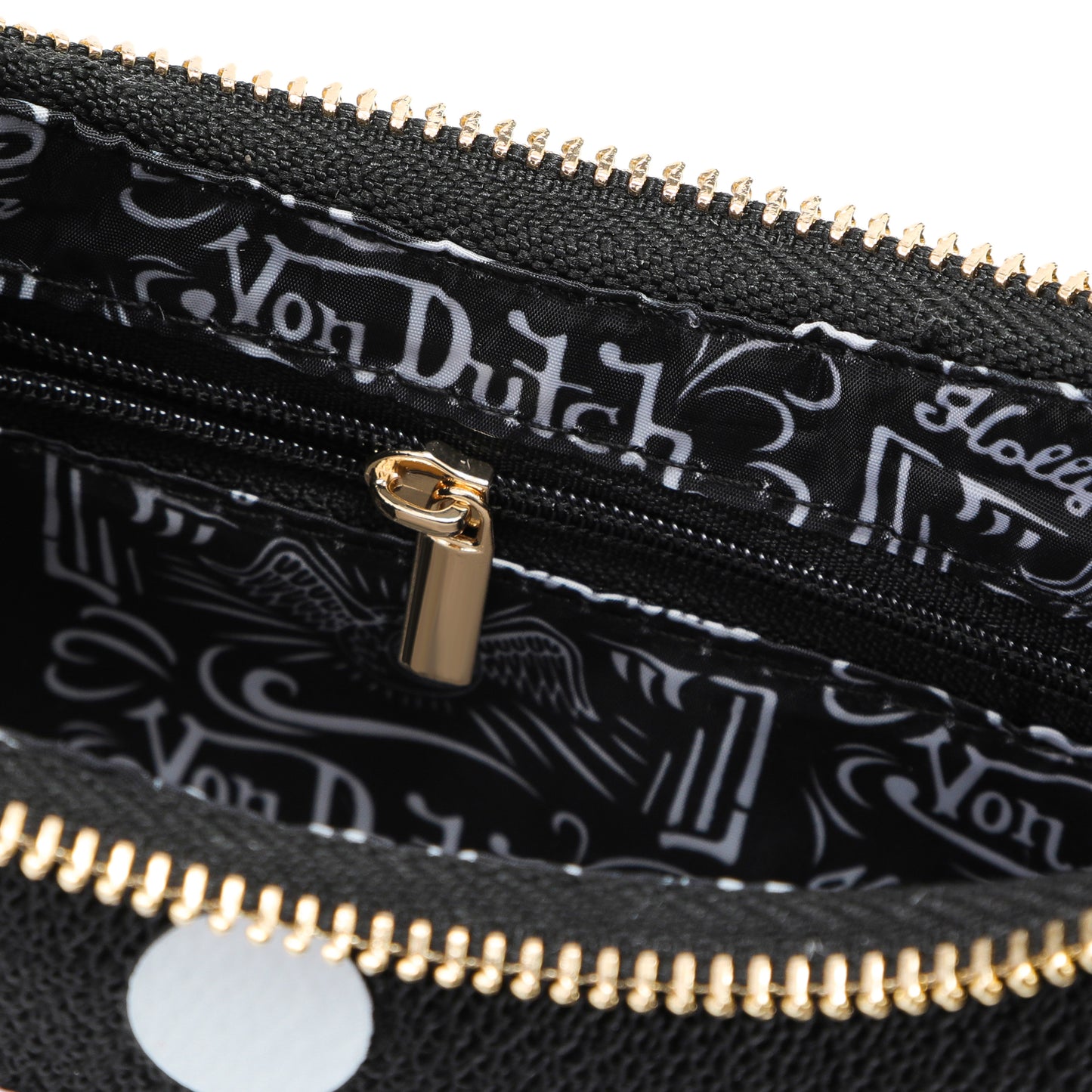 Black Polk A Dot Shoulder Bag