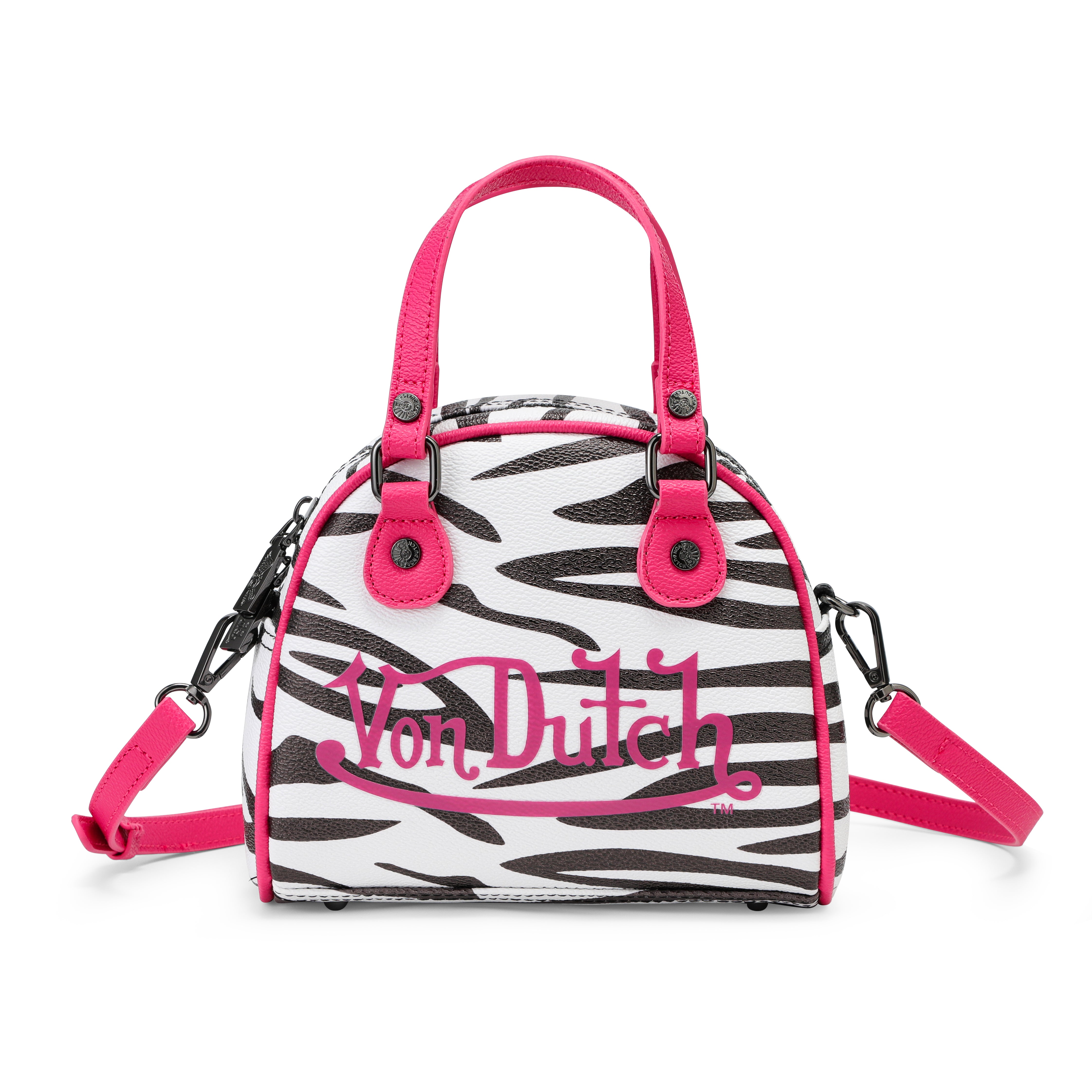 ☆ von dutch ☆ボンダッチ ボストンバッグ　ピンク　Y2K Zebra Bowling Bag - Pink | Von Dutch